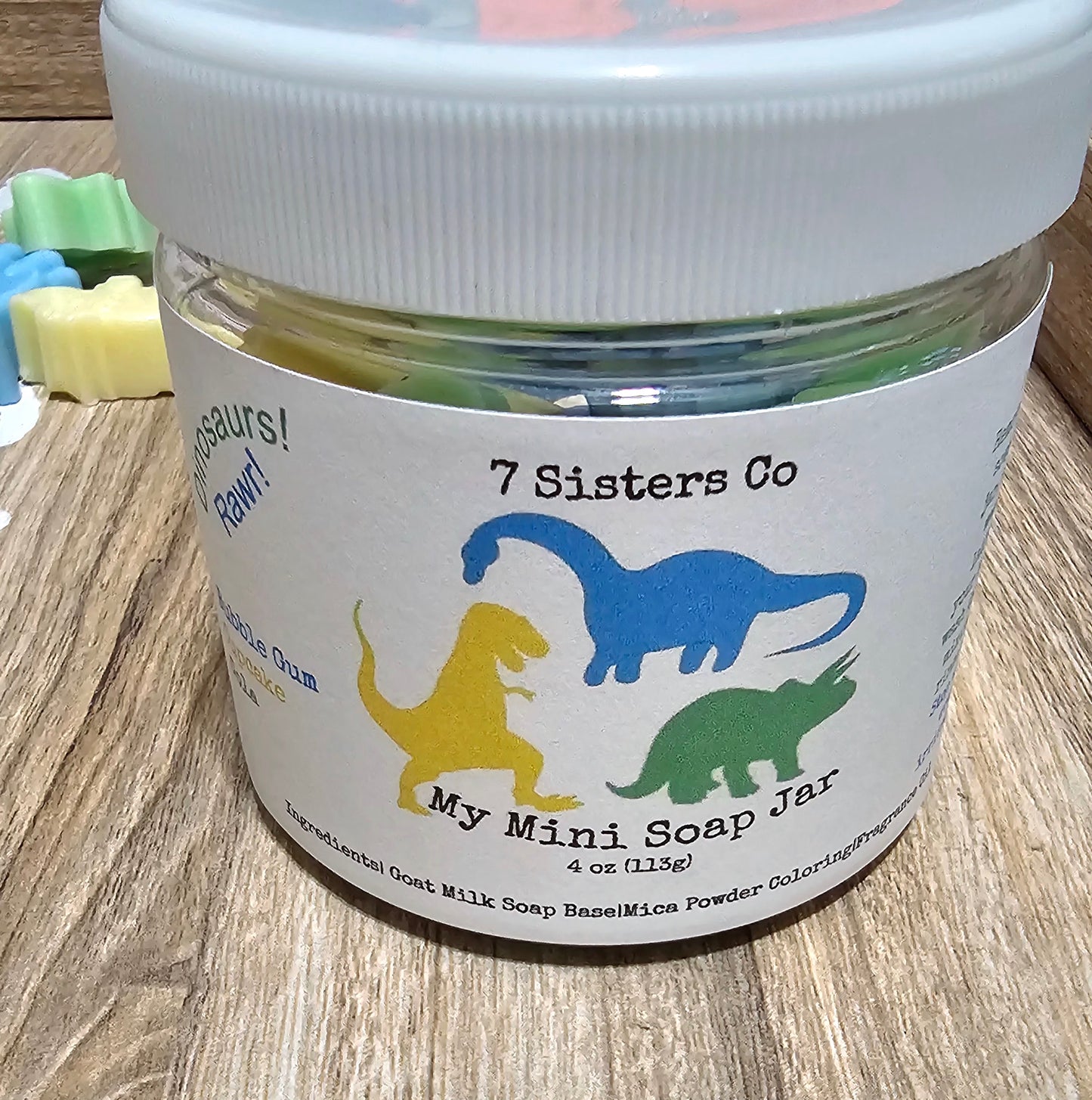 My Mini Soap Jar 4 oz- Dinosaurs