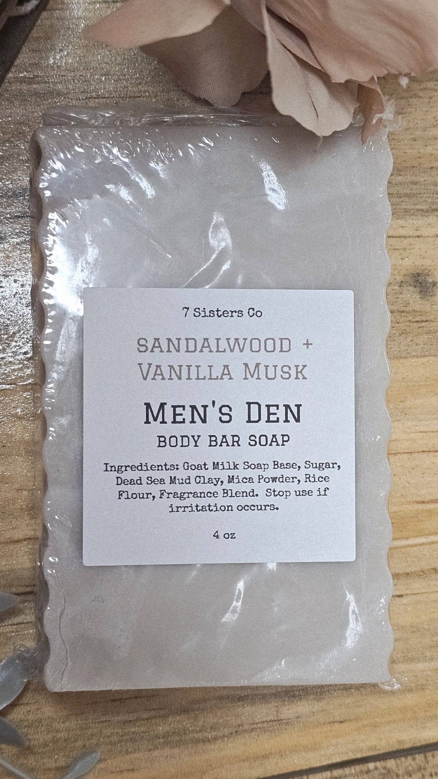 Men's Den Body Bar| Sandalwood Vanilla Musk