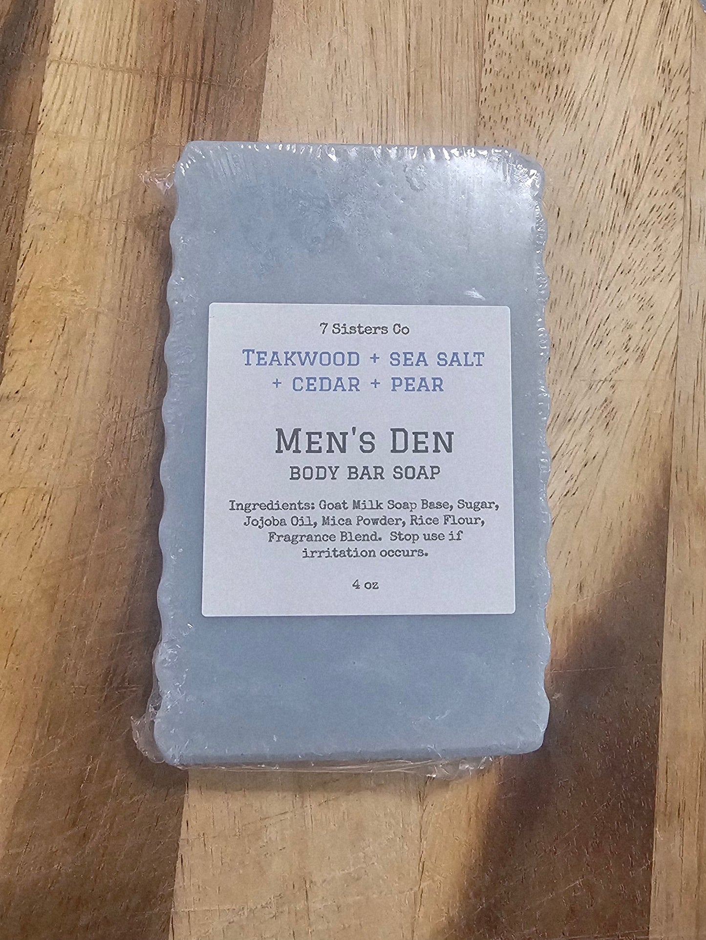 Men’s Den Body Bar | Teakwood Sea Salt Cedar and Pear