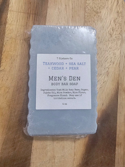 Men’s Den Body Bar | Teakwood Sea Salt Cedar and Pear