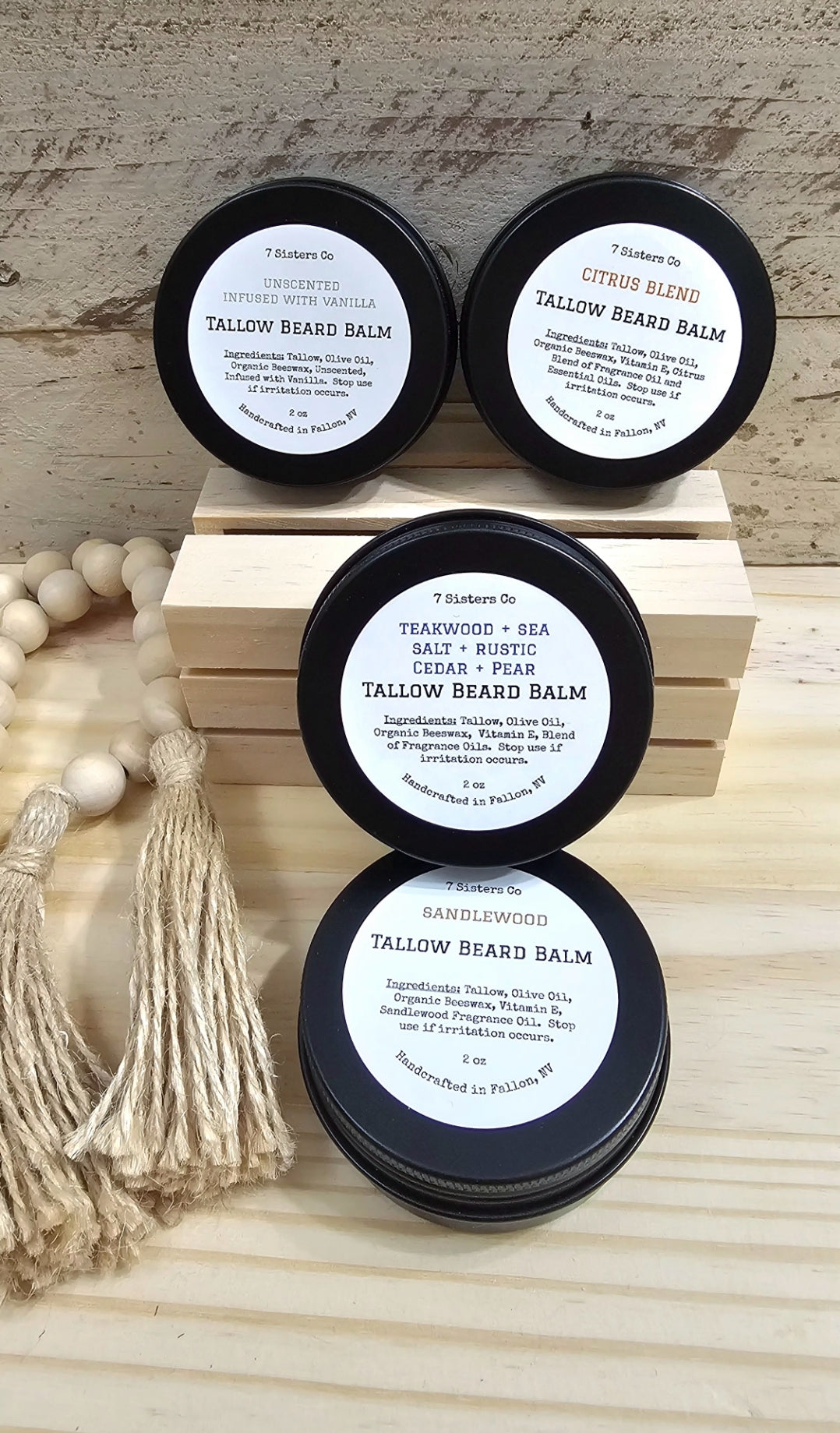 Tallow Beard Balm- Full Size 2oz