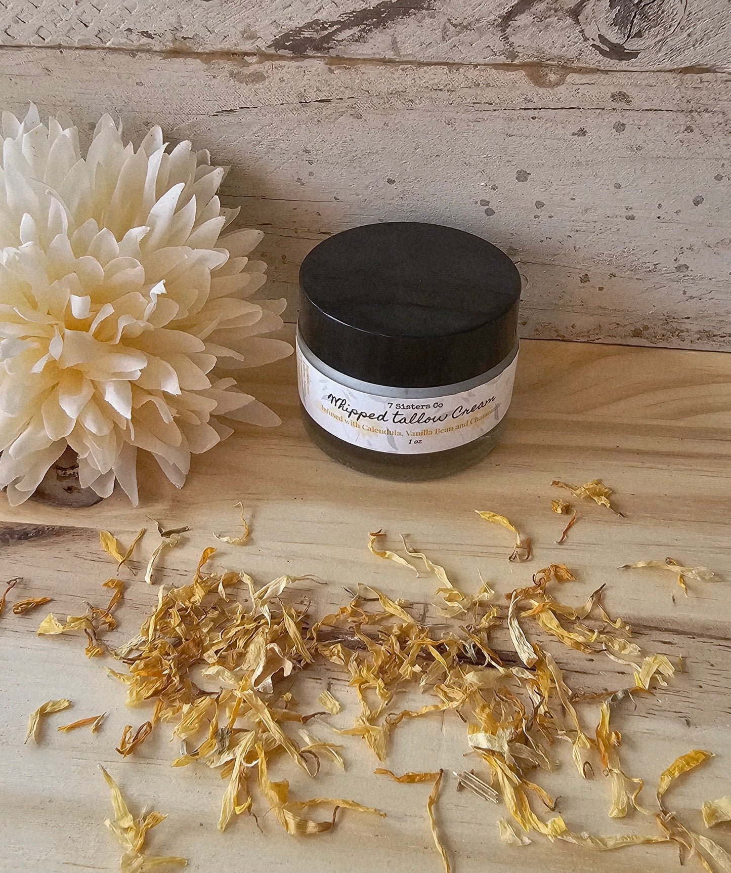 Calendula + Chamomile + Vanilla infused Whipped Tallow Cream
