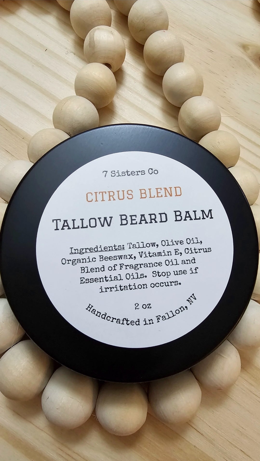 Tallow Beard Balm- Full Size 2oz