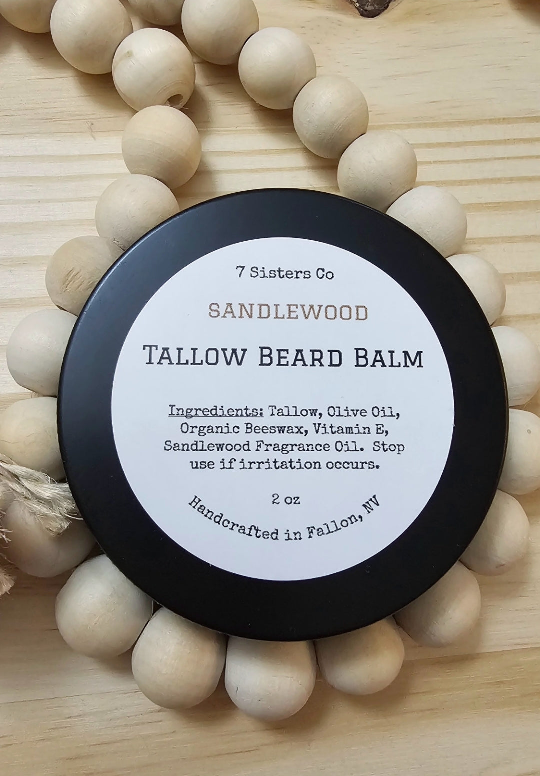 Tallow Beard Balm- Full Size 2oz