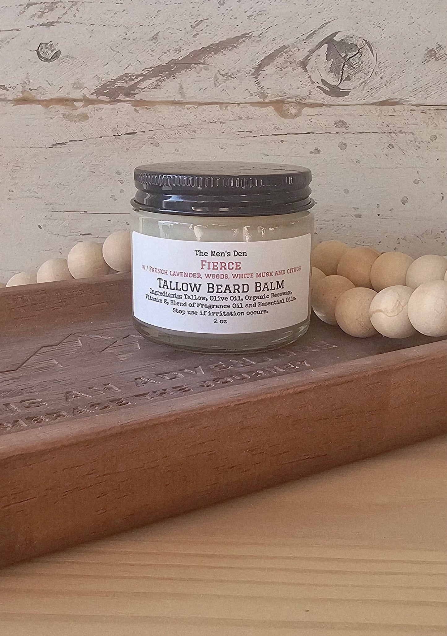 Tallow Beard Balm- Full Size 2oz