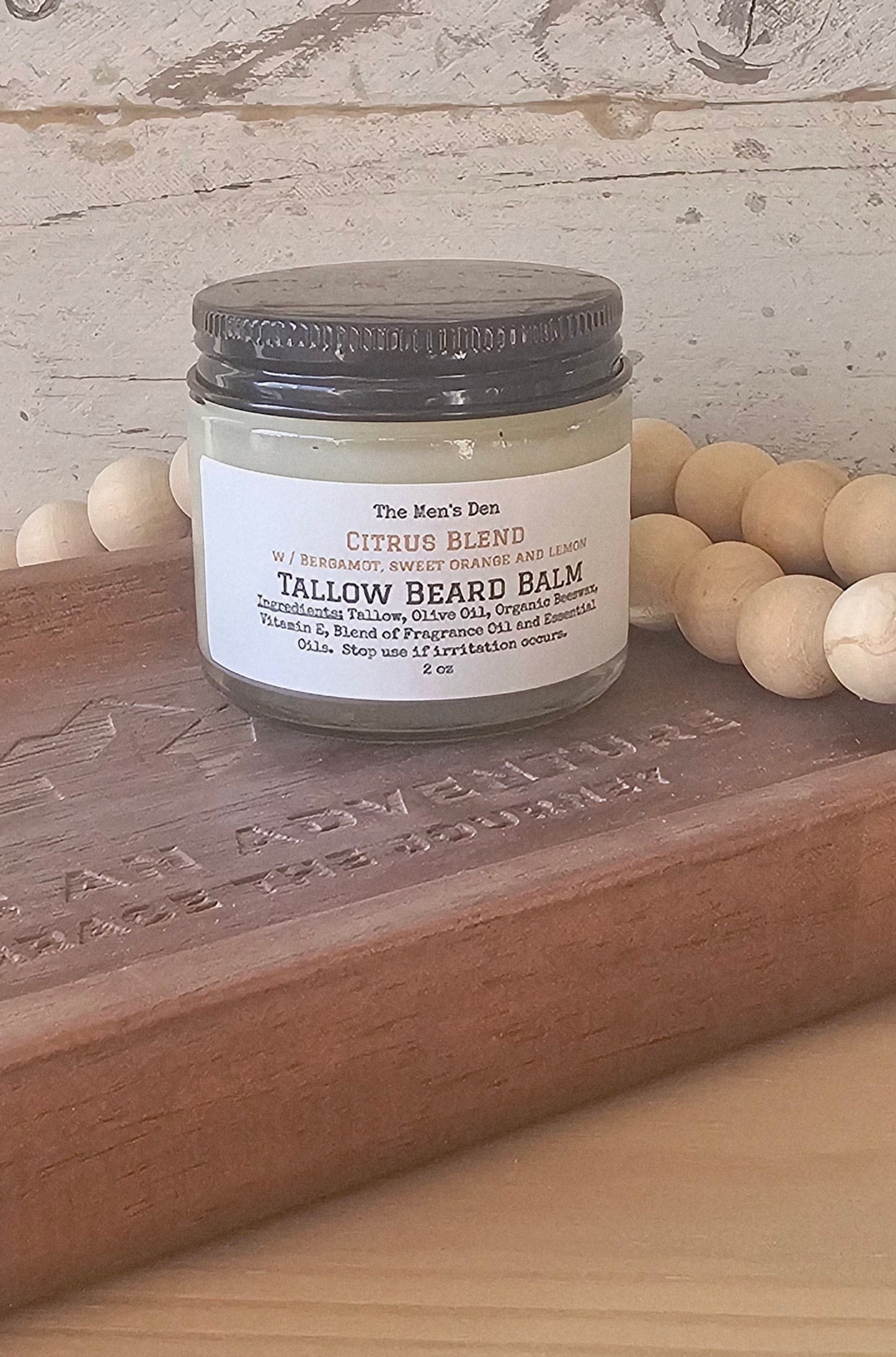 Tallow Beard Balm- Full Size 2oz