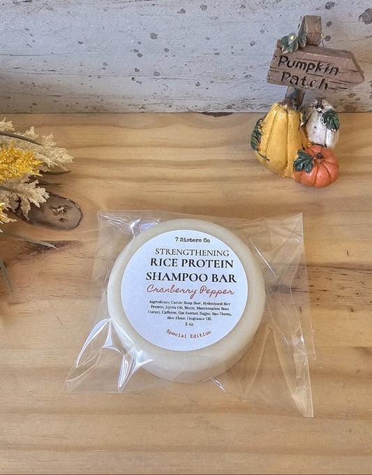 Rice Protein Shampoo Bar- Cranberry Pepper