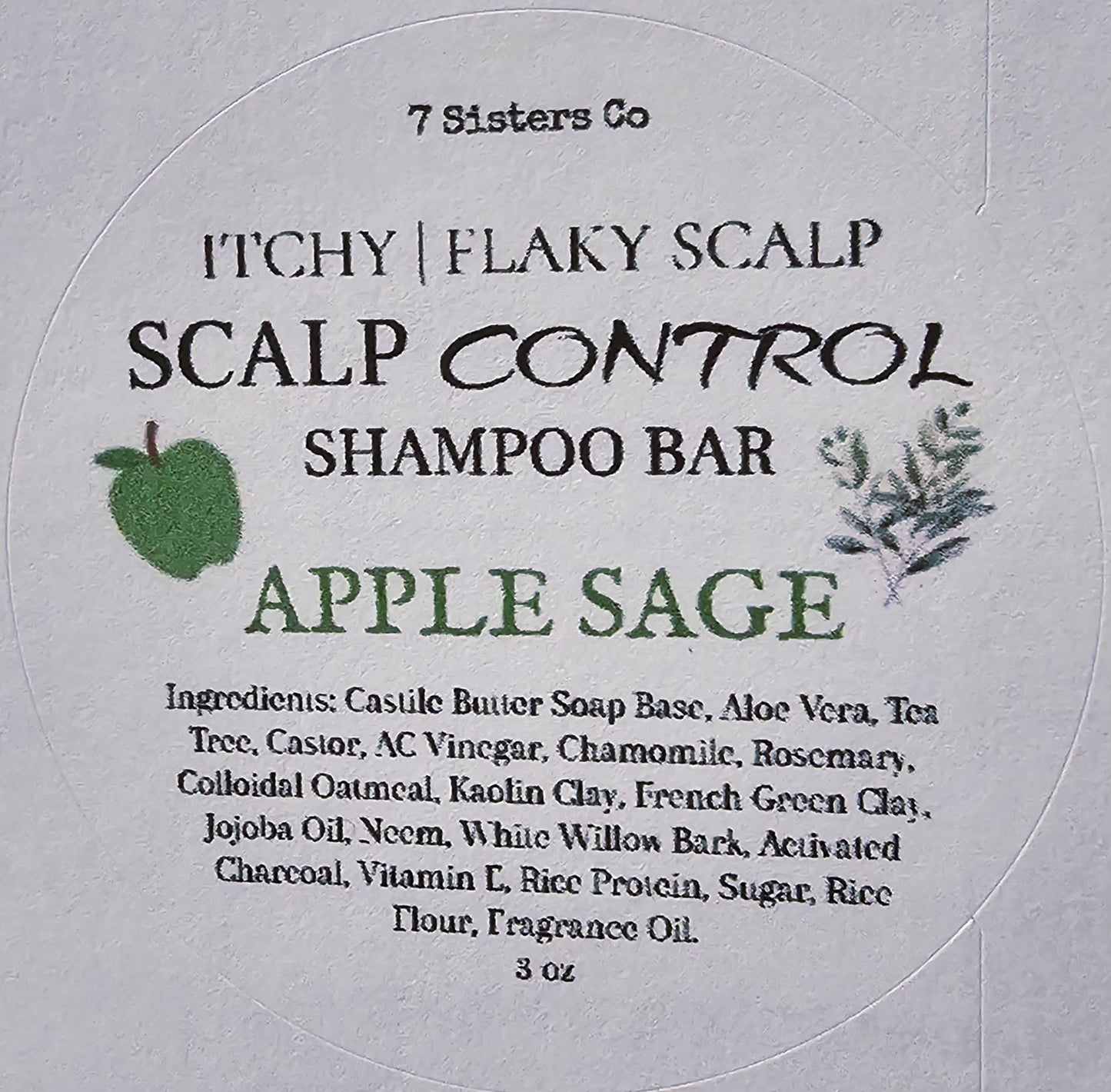 Scalp Control Shampoo Bar Apple Sage