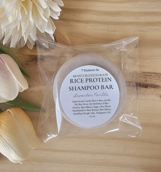 Rice Protein Shampoo Bar | Lavender Vanilla