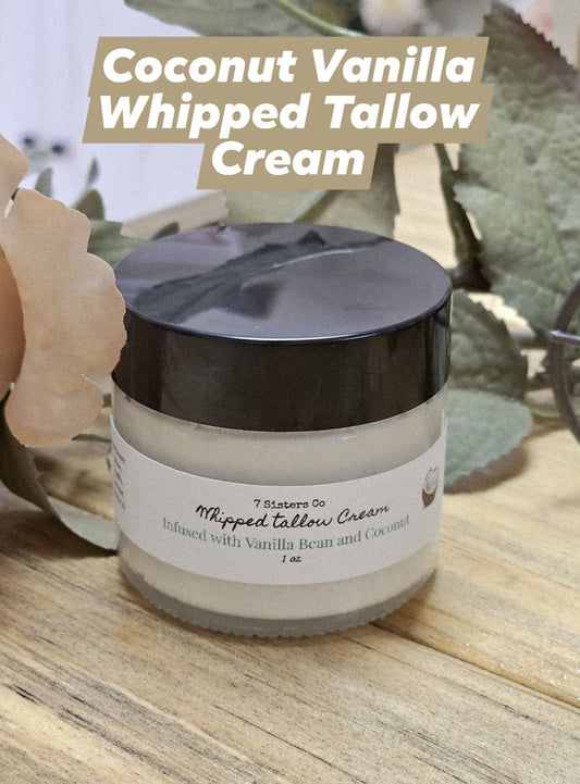Coconut Vanilla Whipped Tallow Cream