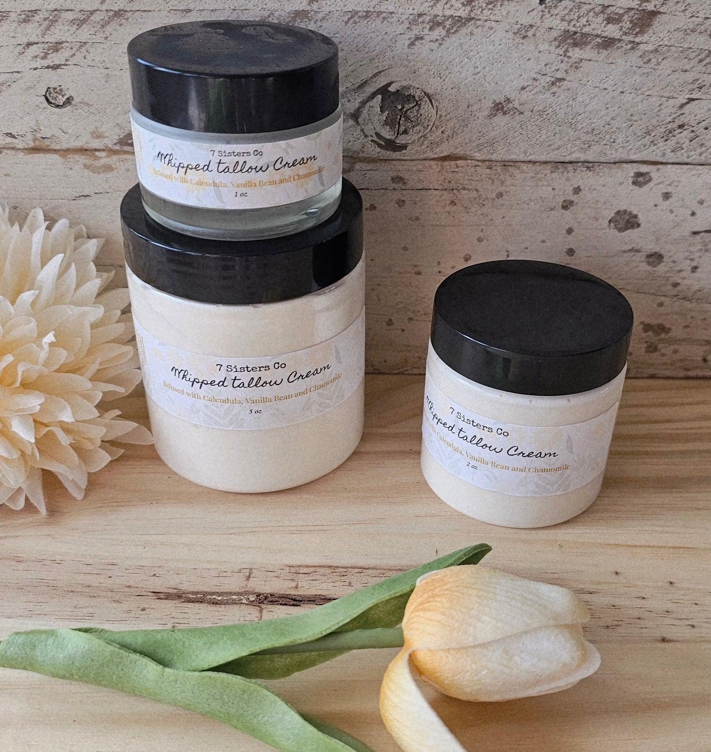 Calendula + Chamomile + Vanilla infused Whipped Tallow Cream